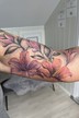 covered scar with flowers